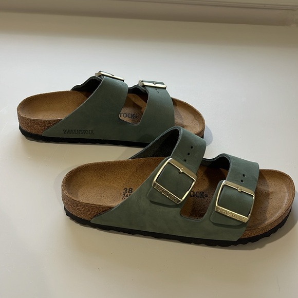 Birkenstock Arizona Oiled Leather Color Thyme Size 38 - Picture 5 of 7
